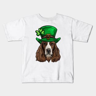 St Patricks Day English Springer Spaniel Kids T-Shirt